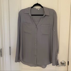 Express Gray Portofino Top
